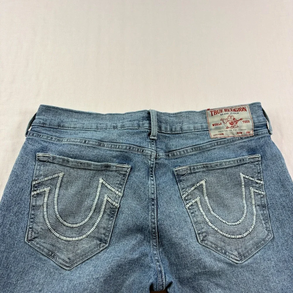 True Religion Jeans Mens 36x31 Blue Geno Relaxed Slim Fit Stretch Denim